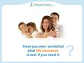 Have you ever wondered what life insurance is and if you need it ?