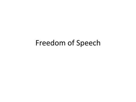 Freedom of Speech. 1 st Amendment The essential, core purpose of the 1 st Amendment is self-governance. It enables people to obtain information from.