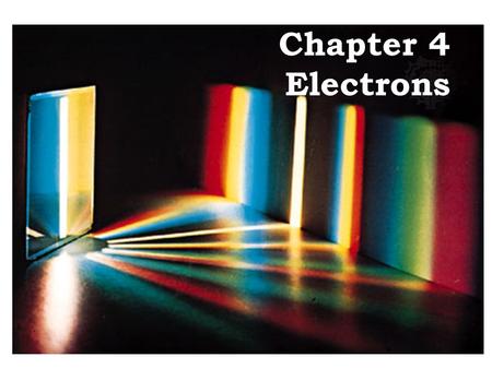 Chapter 4 Electrons. ELECTRON BEHAVIOR Who made this model of the atom?
