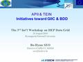 APII APII & TEIN Initiatives toward GIIC & BDD The 3 rd Int’l Workshop on HEP Data Grid 26 August 2004 Kyungpook National University Bo-Hyun SEO Director.