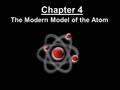 Chapter 4 The Modern Model of the Atom. The Puzzle of the Atom  Protons and electrons are attracted to each other because of opposite charges  Electrically.