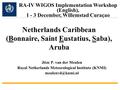 Jitze P. van der Meulen Royal Netherlands Meteorological Institute (KNMI) RA-IV WIGOS Implementation Workshop (English), 1 - 3 December,