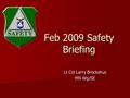 Feb 2009 Safety Briefing Lt Col Larry Brockshus MN Wg/SE.