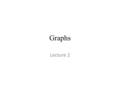 Graphs Lecture 2. Graphs (1) An undirected graph is a triple (V, E, Y), where V and E are finite sets and Y:E g{X V :| X |=2}. A directed graph or digraph.