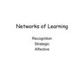 Networks of Learning Recognition Strategic Affective.
