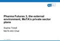 Sophia Tickell MeTA IAG Chair Pharma Futures 3, the external environment, MeTA’s private sector plans MeTA29/01/20161.