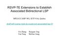RSVP-TE Extensions to Establish Associated Bidirectional LSP MPLS/CCAMP WG, IETF 81th, Quebec draft-ietf-ccamp-mpls-tp-rsvpte-ext-associated-lsp-01 Fei.