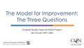 Chapter Quality Network ADHD Project Jen Powell, MPH, MBA The Model for Improvement: The Three Questions.