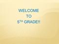 WELCOME TO 5 TH GRADE!!. Mrs. Landon  757-923-4251.