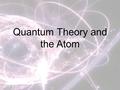 Quantum Theory and the Atom. Learning Objective Describe the relationship between electron levels, sublevels and atomic orbitals.