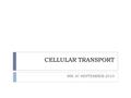 CELLULAR TRANSPORT SBI 3C SEPTEMBER 2010. PASSIVE TRANSPORT:  Transport that does not require energy.  Important Terms:  Dynamic equilibrium:  A state.