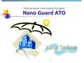 Thermal barrier nano-coating (for glass) Nano Guard ATO.
