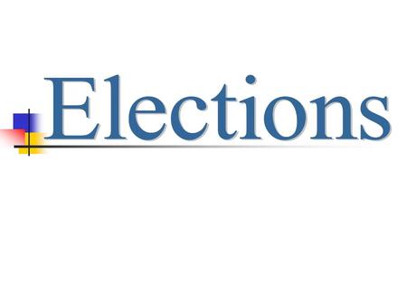 The Administration of Elections Extent of Federal control Elections need to be free, honest, and accurate Most election law in the U.S. is State Law.