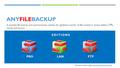 ANYFILEBACKUP A powerful file backup and synchronization solution for significant number of files located in various folders, FTPs, clouds, and servers.