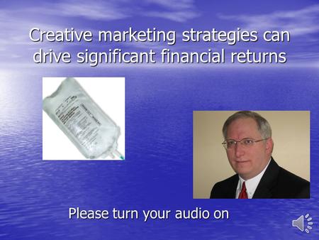 Creative marketing strategies can drive significant financial returns Please turn your audio on.