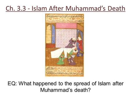 Ch Islam After Muhammad’s Death