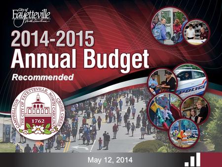 Recommended May 12, 2014. Budget Presentation Peer comparisons Decision filters  Strategic Plan  Budget Development Guidelines General Fund Revenues/Expenditures.