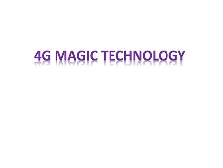 INTRODUCTION:- The approaching 4G (fourth generation) mobile communication systems are projected to solve still-remaining problems of 3G (third generation)