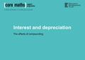 Interest and depreciation The effects of compounding.