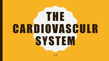 THE CARDIOVASCULR SYSTEM L3. THE HEART STRUCTURE OF THE HEART Pericardium-fibrous, double outer layer that has pericardial fluid between layers. Inner.