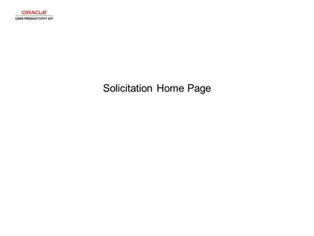 Solicitation Home Page. In this Course you get an overview of the solicitation home page for City of Chicago's iSupplier portal for solicitations.