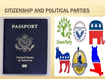  Citizenship: The rights and duties of a member of a certain country.  Rights:  Freedom of speech, religion, press; Equal justice, Right to own property,