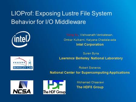 LIOProf: Exposing Lustre File System Behavior for I/O Middleware