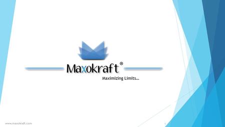 1 www.maxokraft.com Maximizing Limits…. TRADER Problem: Absence of efficient customer reach for offline trader CUSTOMER Problem: Absence of medium for.