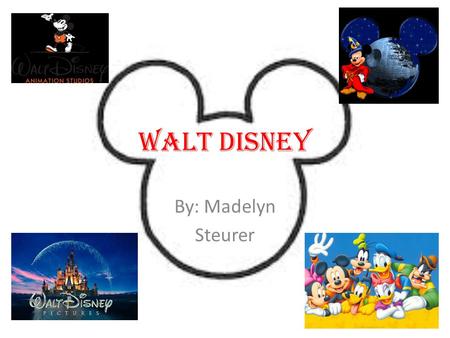 Walt Disney By: Madelyn Steurer. Background Born Dec. 5, 1901 Tripp Avenue in Chicago's Hermosa community area to Irish-Canadian father Elias Disney and.