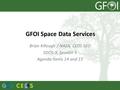 Brian Killough / NASA, CEOS SEO SDCG-9, Session 5 Agenda Items 14 and 15 GFOI Space Data Services.