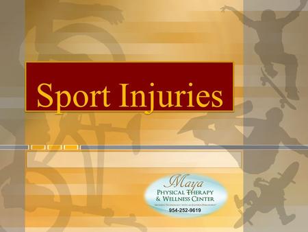 Sport Injuries. Introduction Injuries are common when you are engaged in regular exercise or if you are involved in a sport. Most of the injuries are.