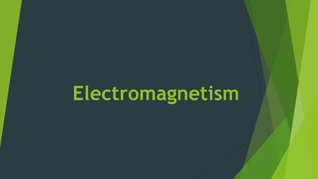 Electromagnetism.  A moving charge creates a magnetic field  Electric current (I) is moving electrons, so a current-carrying wire creates a magnetic.