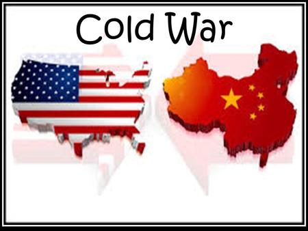 Cold War. Origins of the Cold War Even before the end of World War II, tensions were building between the United States and the Soviet Union Socialist.