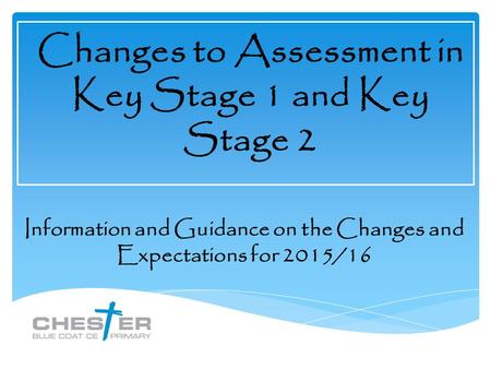 Changes to Assessment in Key Stage 1 and Key Stage 2 Information and Guidance on the Changes and Expectations for 2015/16.