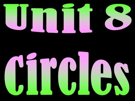Circle – the set of all points in a plane a given distance away from a center point. A A circle is named by its center point. For example: Circle A.