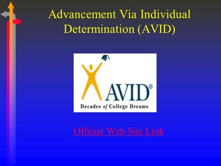 Advancement Via Individual Determination (AVID) Official Web Site Link.