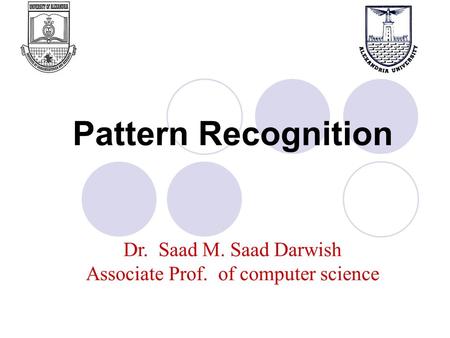 Pattern Recognition. What is Pattern Recognition? Pattern recognition is a sub-topic of machine learning. PR is the science that concerns the description.