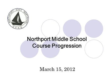 March 15, 2012 Northport Middle School Course Progression.
