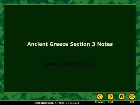 Ancient Greece Section 3 Notes