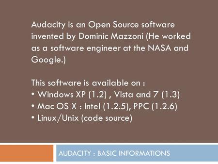 Audacity Audacity