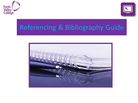 Referencing & Bibliography Guide. Referencing Citing in your coursework acknowledges the publications where you obtained information. A reference list.