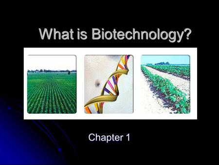 What is Biotechnology? Chapter 1. What is Biotechnology? With a partner create a web chart With a partner create a web chart 15 minutes 15 minutes Share.