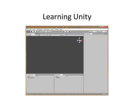 Learning Unity. Getting Unity