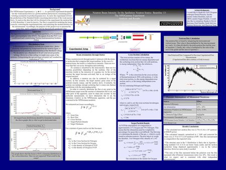 Neutron Beam Intensity for the Spallation Neutron Source Beamline 13: The NPDGamma Experiment Analysis and Results Jeremy Stewart University of Tennessee.