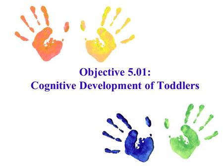 Objective 5.01: Cognitive Development of Toddlers.
