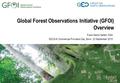 Global Forest Observations Initiative (GFOI) Overview Frank Martin Seifert, ESA SDCG-8 Commercial Providers Day, Bonn, 23 September 2015.