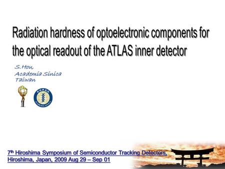 S.Hou, Academia Sinica Taiwan. 2Outline Optical links for ATLAS Laser-driver  fiber  PIN-driver LHC modules in service Rad-hard requirement for LHC/SLHC.
