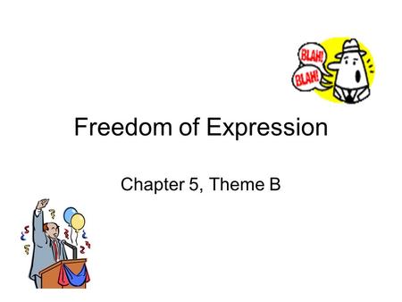 Freedom of Expression Chapter 5, Theme B. Why is the 14 th Amendment important to the Freedom of Expression? Starting in 1925 (Gitlow v. NY), the SCOTUS.