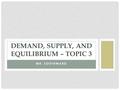 MR. SOUTHWARD DEMAND, SUPPLY, AND EQUILIBRIUM – TOPIC 3.