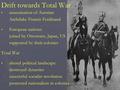 Drift towards Total War assassination of Austrian Archduke Francis Ferdinand European nations: joined by Ottomans, Japan, US supported by their colonies.